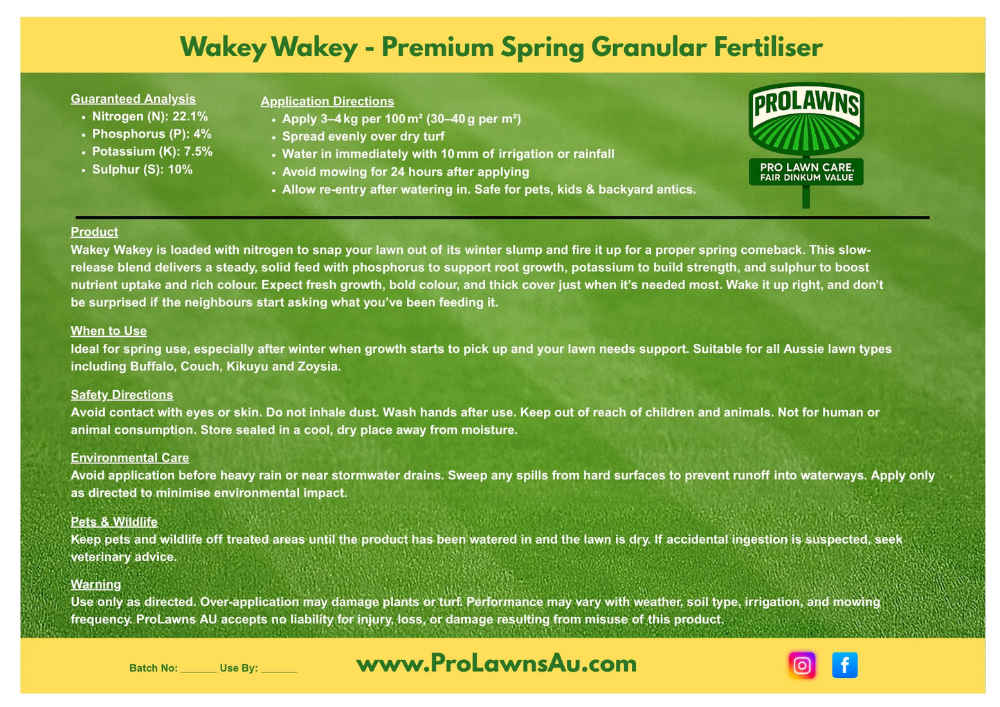 The Greenkeeper’s Choice. - Turf Tukka (Four Season) + Wakey Wakey (Spring)