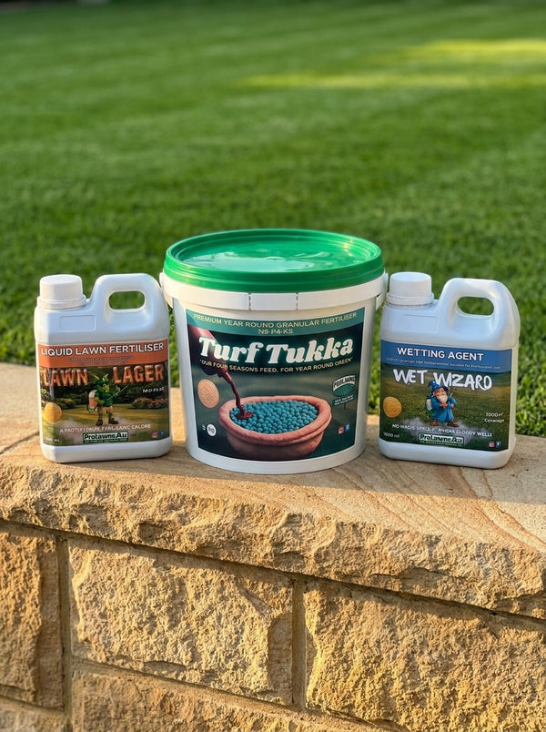 Autumn Bundle Pack. Lawn Lager + Turf Tukka + Wet Wizard.