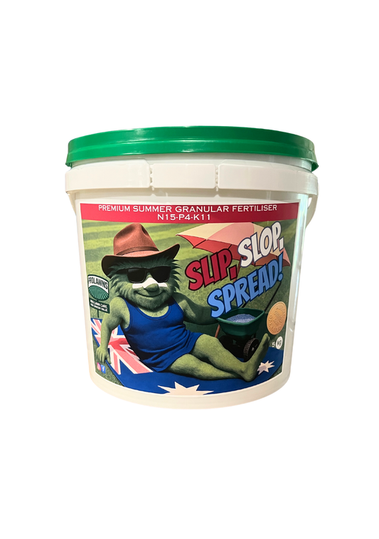 Slip, Slop, Spread! - Premium Summer Granular Fertiliser.