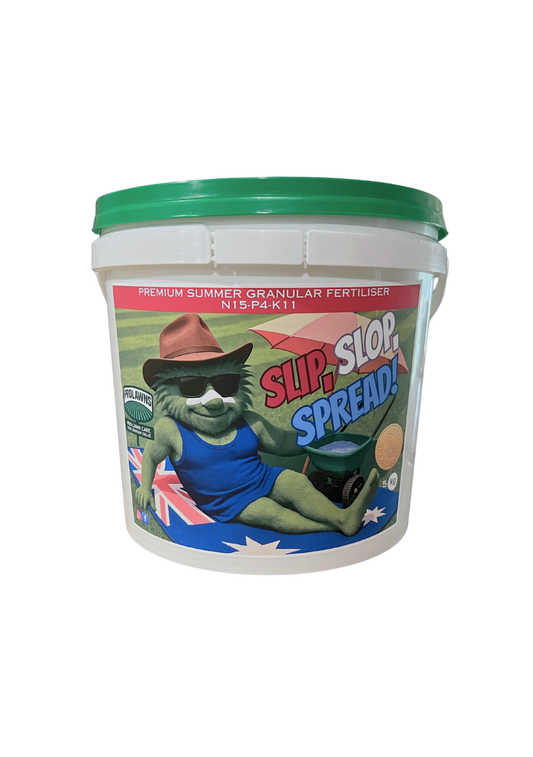 Slip, Slop, Spread! - Premium Summer Granular Fertiliser.