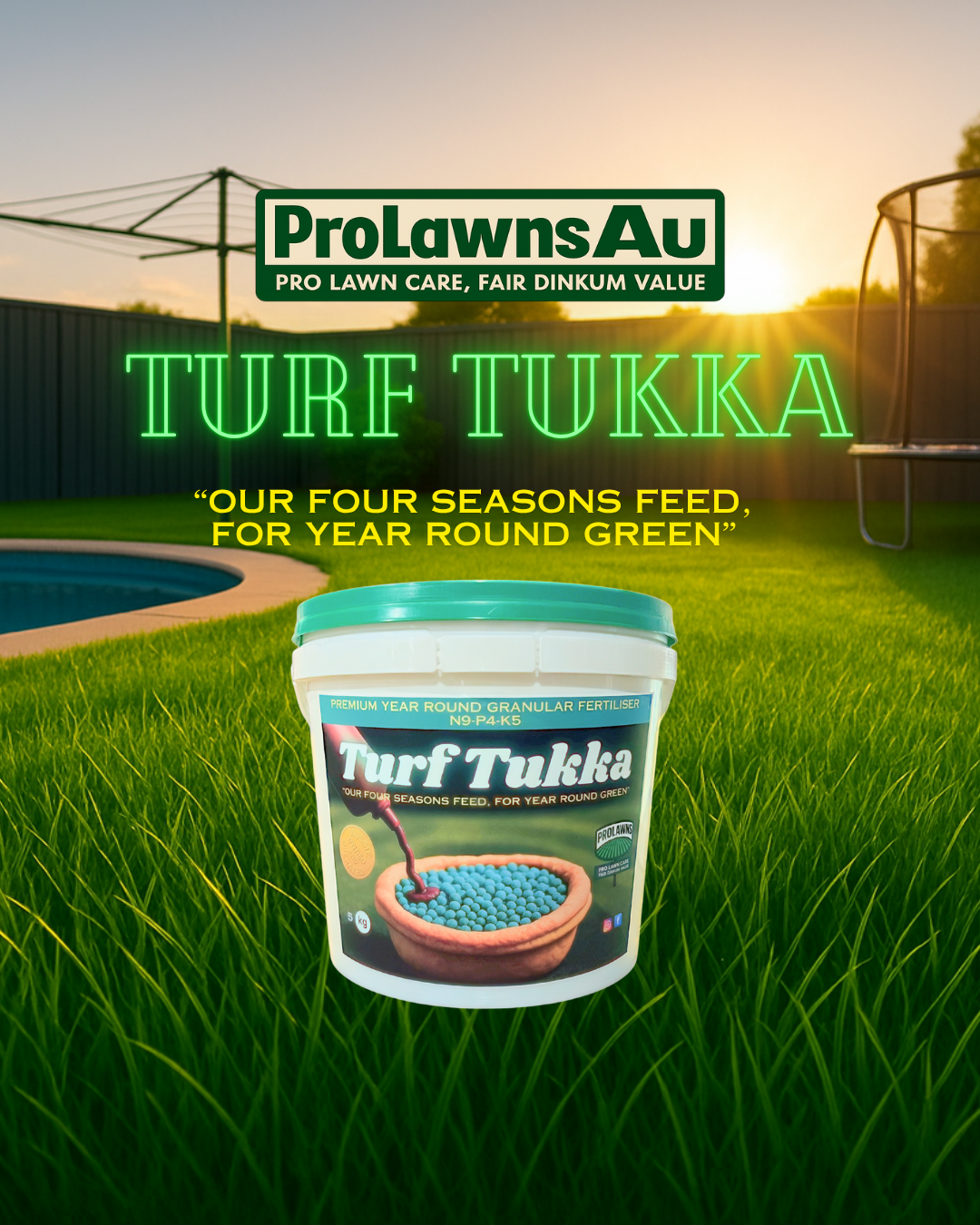 Turf Tukka - Premium Year Round Granular Fertiliser.